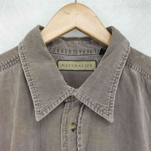 NATURALIFE コーデュロイ L/S シャツ メンズ XXL