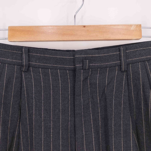 ブルックスブラザーズ BROOKS BROTHERS ウール100% ストライプ 2タックスラックス メンズ 33W