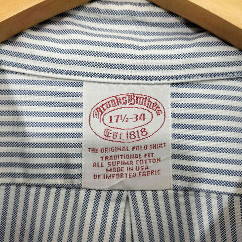 ブルックスブラザーズ BROOKS BROTHERS ボタンダウン ストライプ シャツ メンズ 17 1/2 - 34
