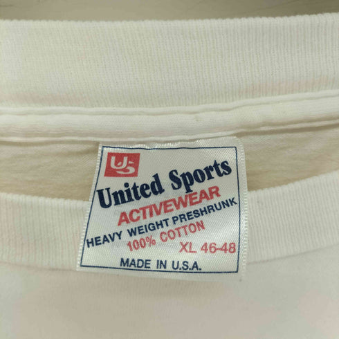 ユナイテッドスポーツ UNITED SPORTS activewear 90s シングルステッチ プリント クルーネック Tシャツ メンズ import:XL