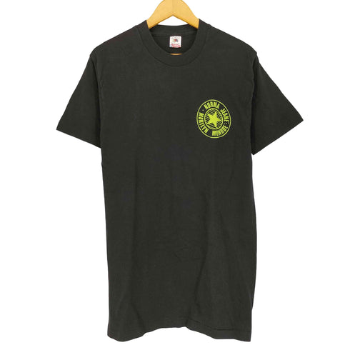 フルーツオブザルーム FRUIT OF THE LOOM 1993 90s- USA製 袖裾シングル 両面プリントクルーネックTシャツ メンズ L