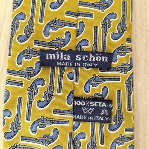 ミラショーン mila schon 銃 シルクネクタイ メンズ