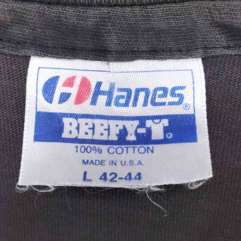 ヘインズ Hanes USA製 シングルステッチ クルーネック Tシャツ メンズ import:L