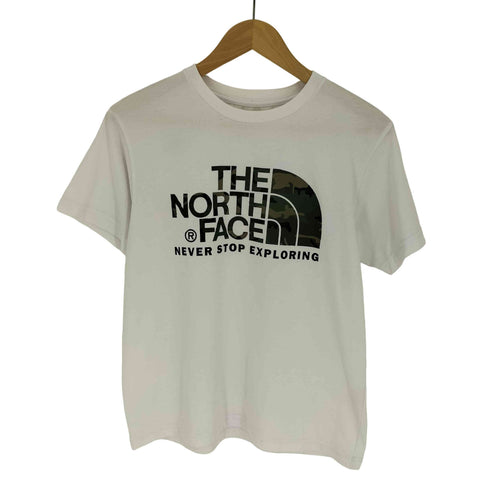 ザノースフェイス THE NORTH FACE S/S CAMOUFLA LG T ショートスリーブ カモフラ ロゴグラフィック Tシャツ レディース import:M