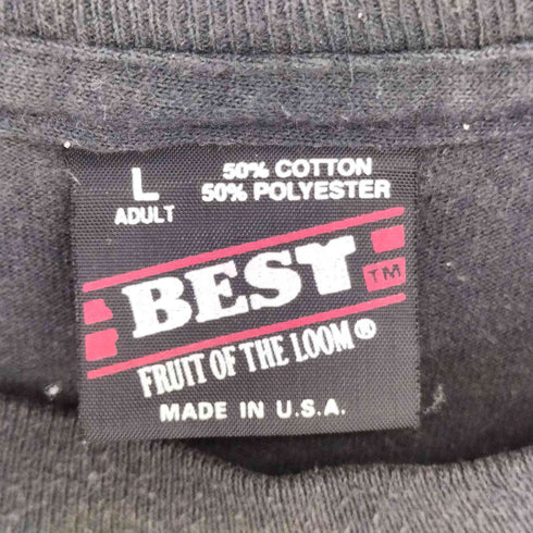 フルーツオブザルーム FRUIT OF THE LOOM USA製 シングルステッチ 両面プリント クルーネック Tシャツ メンズ import:L