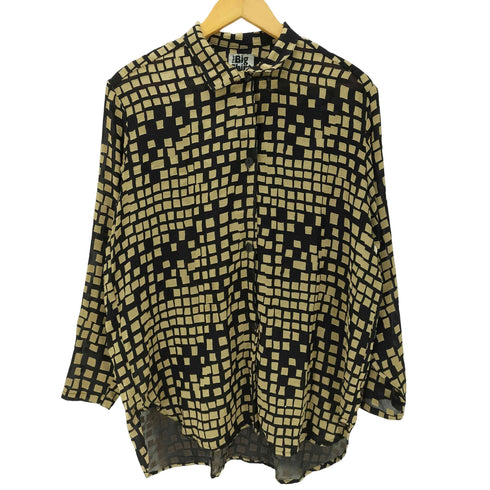 CAROLE TOMKINS THE BIG SHIRT USA製 総柄 L/S シャツ レディース US:0-2