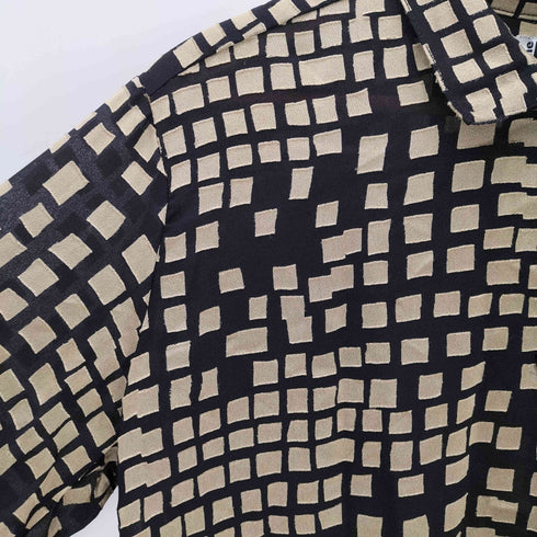 CAROLE TOMKINS THE BIG SHIRT USA製 総柄 L/S シャツ レディース US:0-2