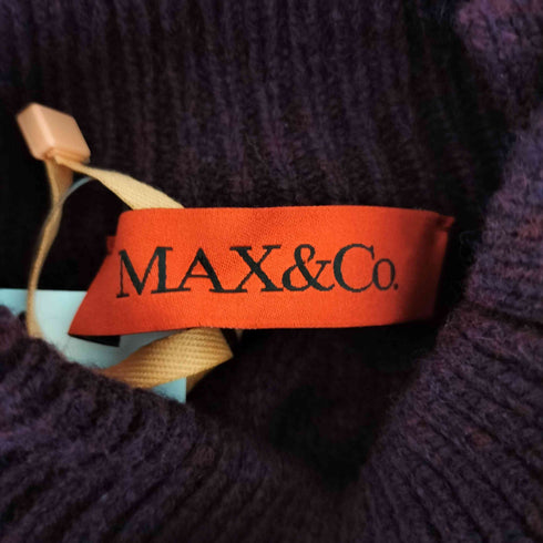 マックスアンドコー MAX&CO. モックネック ケーブルニットワンピース レディース S