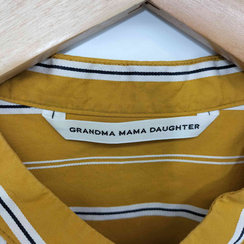 グランドママドーター GRANDMA MAMA DAUGHTER ストライプ バンドカラーシャツ レディース JPN:0