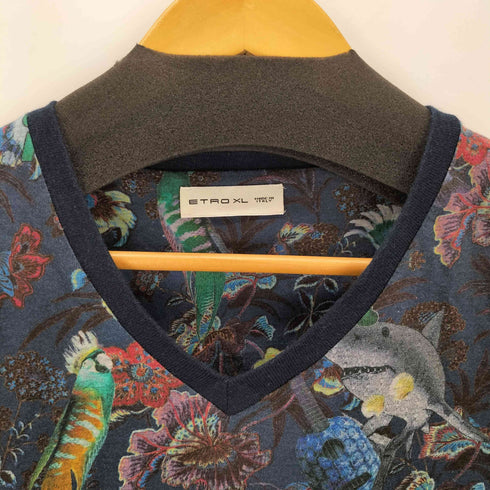 エトロ ETRO 花柄VネックS/Sカットソー メンズ import:XL