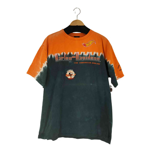 ハーレーダビッドソン HARLEY-DAVIDSON ロゴプリント ワッペン コットンTシャツ メンズ import:XL