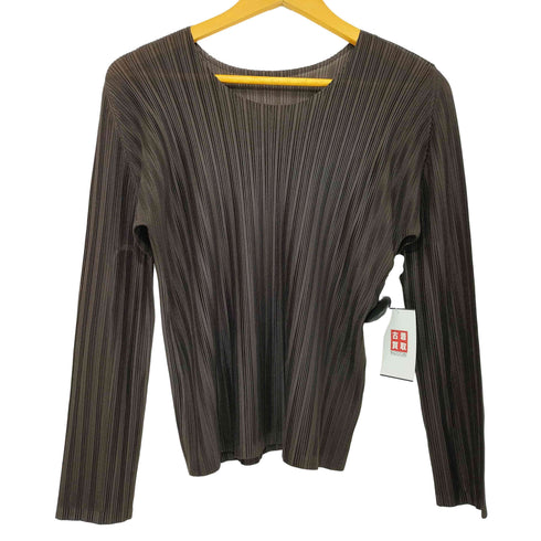 プリーツプリーズイッセイミヤケ PLEATS PLEASE ISSEY MIYAKE Uネック プリーツ カットソー レディース JPN:3