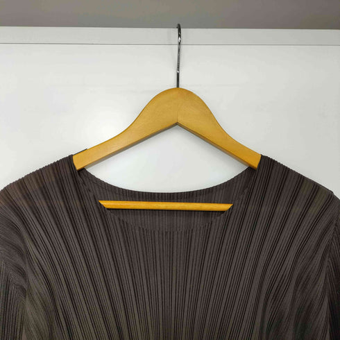 プリーツプリーズイッセイミヤケ PLEATS PLEASE ISSEY MIYAKE Uネック プリーツ カットソー レディース JPN:3