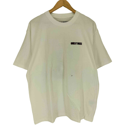 両面プリントクルーネックバンドTシャツ メンズ L