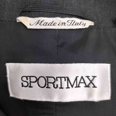 スポーツマックス SPORTMAX 3B ウール混 ノーカラージャケット レディース US:6