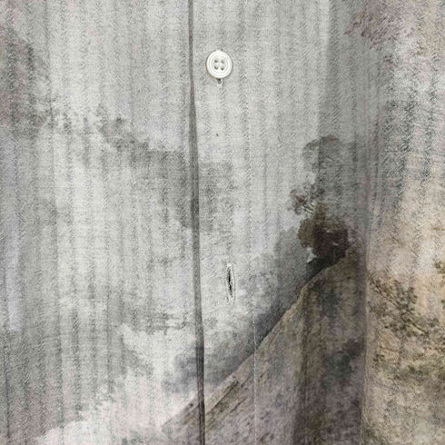 BLANK HOTEL Artistic Landscape Stripe Shirt / ランドスケープアートプリントストライプシャツ メンズ JPN:M