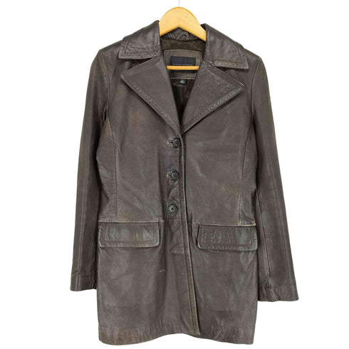 バナナリパブリック BANANA REPUBLIC 90-00S general leather 本革 ショートレザーコート レディース S