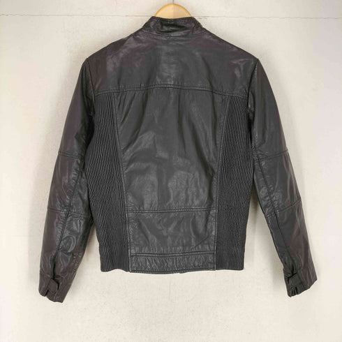 ギャップ Gap goat leather 山羊革 スタンドカラー レザージャケット レディース XS