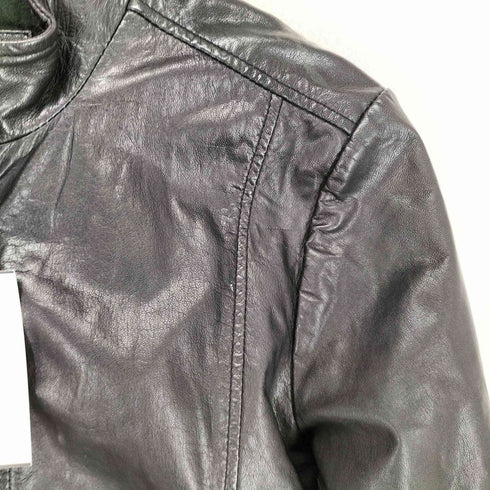 ギャップ Gap goat leather 山羊革 スタンドカラー レザージャケット レディース XS