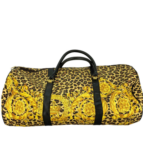 ジャンニヴェルサーチ GIANNI VERSACE レオパード柄 バロック調 ボストンバッグ メンズ