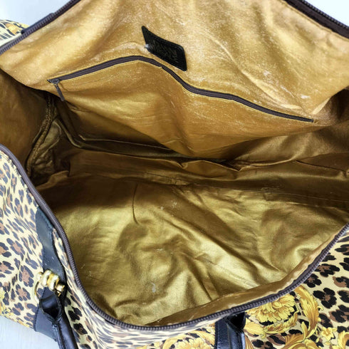 ジャンニヴェルサーチ GIANNI VERSACE レオパード柄 バロック調 ボストンバッグ メンズ