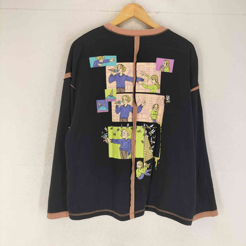 レフトアローン LEFT ALONE ロゴ刺繍 バックプリント スウェット トレーナー メンズ