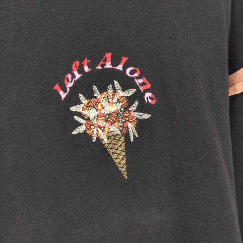レフトアローン LEFT ALONE ロゴ刺繍 バックプリント スウェット トレーナー メンズ