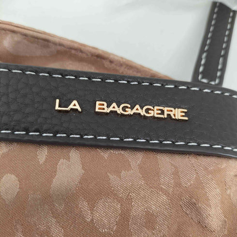 LA BAGAGERIE デザインジップ レオパード バックパック レディース