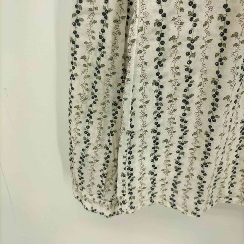 ヨークランド YORKLAND 小花柄 フリル襟 L/S シャツ レディース JPN:M