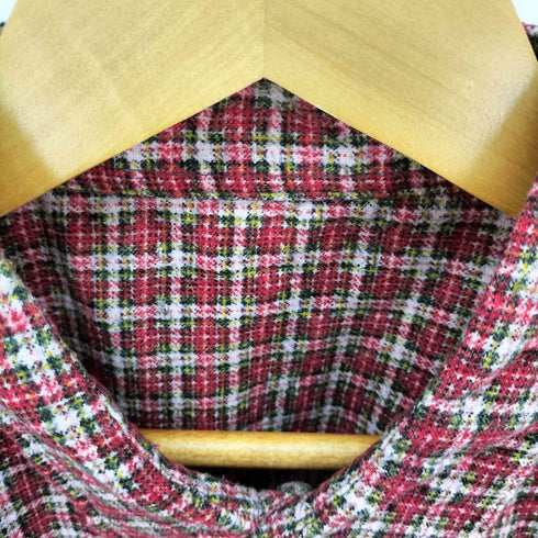 チェック スナップボタンカットオフシャツ メンズ
