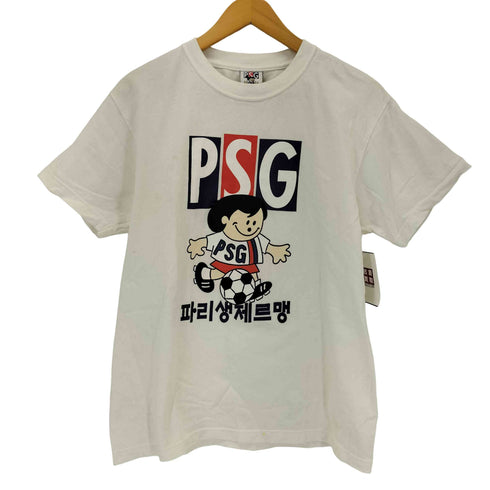 パリサンジェルマン PARIS SAINT GERMAIN 韓国フォント フロントキャラクタープリント クルーネックTシャツ メンズ JPN:M