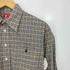 アベイシングエイプ A BATHING APE 90-00s ユニオンジャックタグ タータンチェックシャツ メンズ import:XS