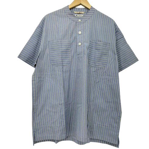 フォーティーカラッツアンドタケオキクチ 40ct & 525 BY TAKEO KIKUCHI THOMAS MASON バンドカラー マルチストライプ S/S プルオーバー シャツ メンズ JPN:1