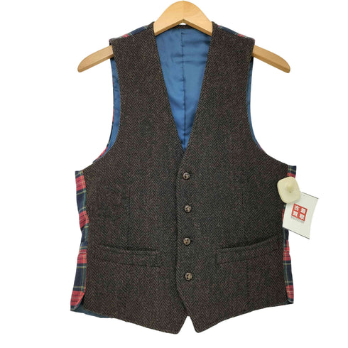 ハリスツイード Harris Tweed ツイード チェック ベスト メンズ 170 92 76