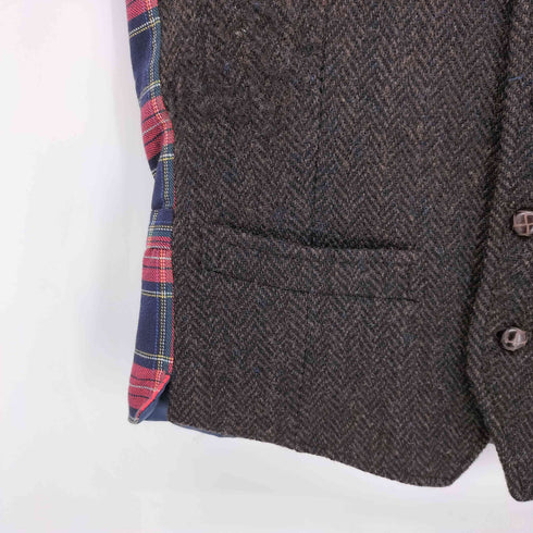 ハリスツイード Harris Tweed ツイード チェック ベスト メンズ 170 92 76