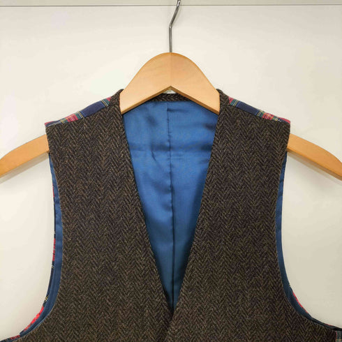 ハリスツイード Harris Tweed ツイード チェック ベスト メンズ 170 92 76