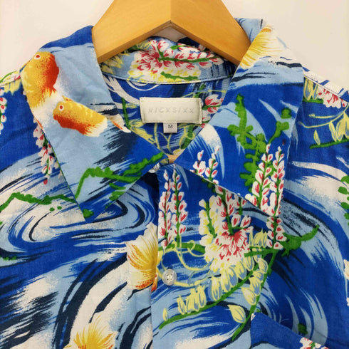 NICXSIXX 金魚柄 アロハシャツ メンズ M