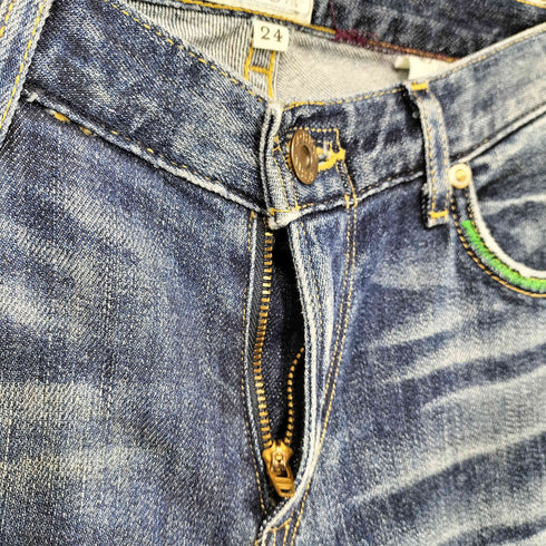 PRPS HEIRLOOM} USA製 ダメージ加工 スキニーデニムパンツ レディース US:24
