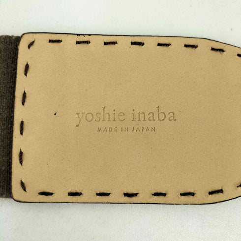 ヨシエイナバ YOSHIE INABA レザーバックル ベルト レディース