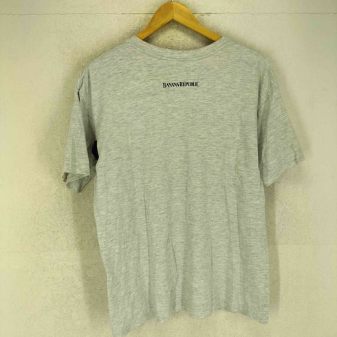 バナナリパブリック BANANA REPUBLIC 袖裾シングル 両面プリントクルーネックTシャツ メンズ