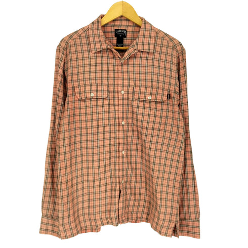 ステューシー Stussy ボックスシルエット 2ポケット開襟チェックシャツ メンズ M