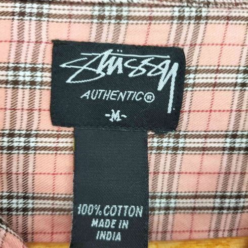 ステューシー Stussy ボックスシルエット 2ポケット開襟チェックシャツ メンズ M