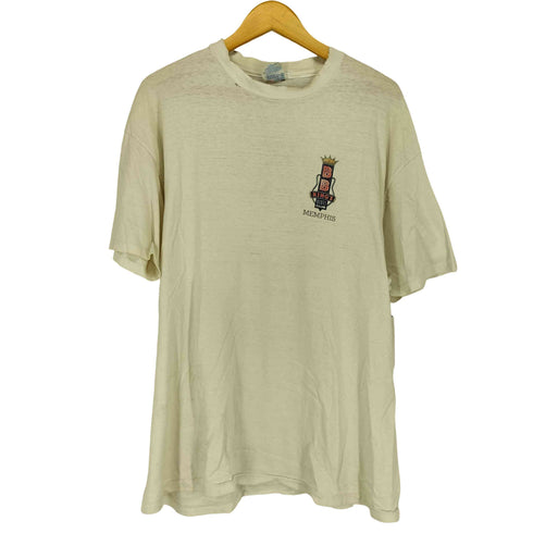 ヘインズ Hanes 90s- USA製 袖裾シングル BB KING'S BLUES CLUB 両面プリントクルーネックTシャツ メンズ XL