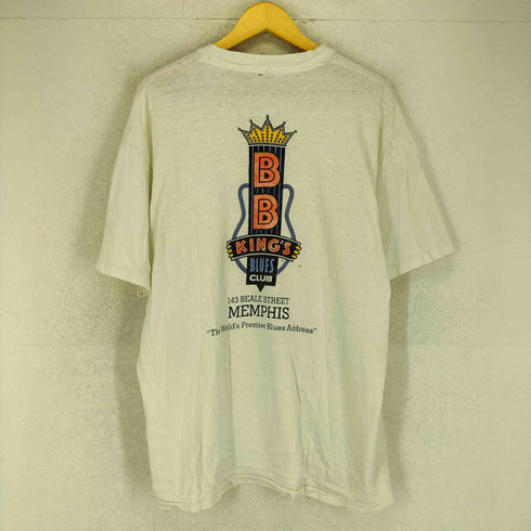 ヘインズ Hanes 90s- USA製 袖裾シングル BB KING'S BLUES CLUB 両面プリントクルーネックTシャツ メンズ XL