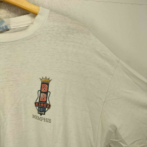 ヘインズ Hanes 90s- USA製 袖裾シングル BB KING'S BLUES CLUB 両面プリントクルーネックTシャツ メンズ XL