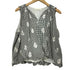 ヌキテパ NE QUITTEZ PAS Poplin Foil Print Balloon Top レディース