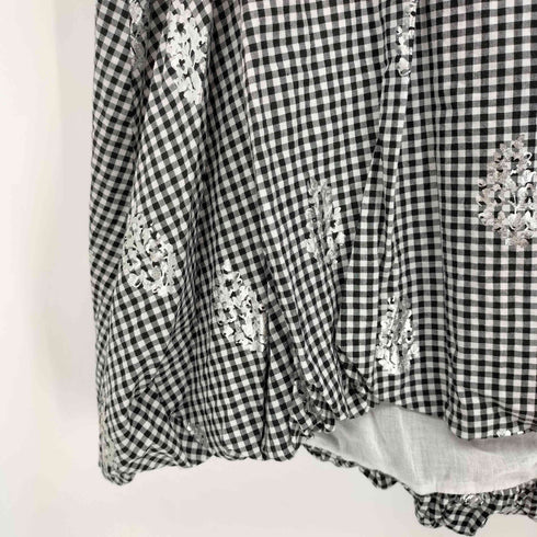ヌキテパ NE QUITTEZ PAS Poplin Foil Print Balloon Top レディース