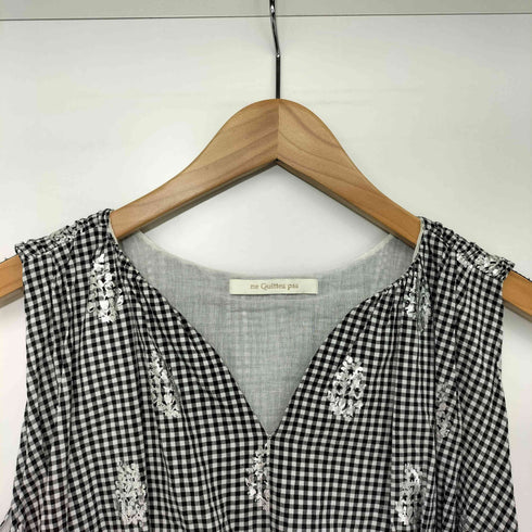 ヌキテパ NE QUITTEZ PAS Poplin Foil Print Balloon Top レディース