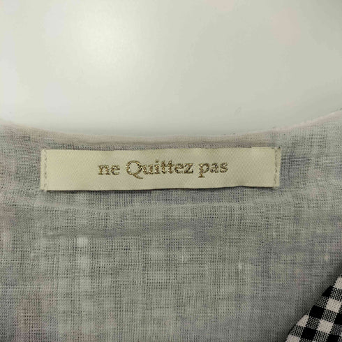 ヌキテパ NE QUITTEZ PAS Poplin Foil Print Balloon Top レディース