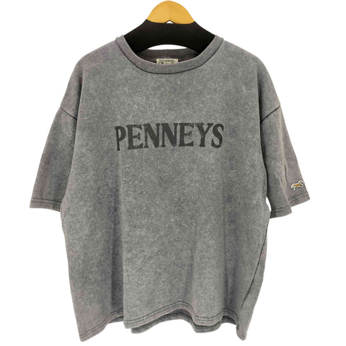 ペニーズ PENNEYS ペニーズ 別注 THE FOX ロゴ ヴィンテージスノーウォッシュ加工 ワッペン刺繍 半袖スウェットカットソー メンズ JPN:L